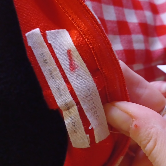 New Urban Outfitters Size M Red Gingham Strapless Dress - Picture 4 of 5